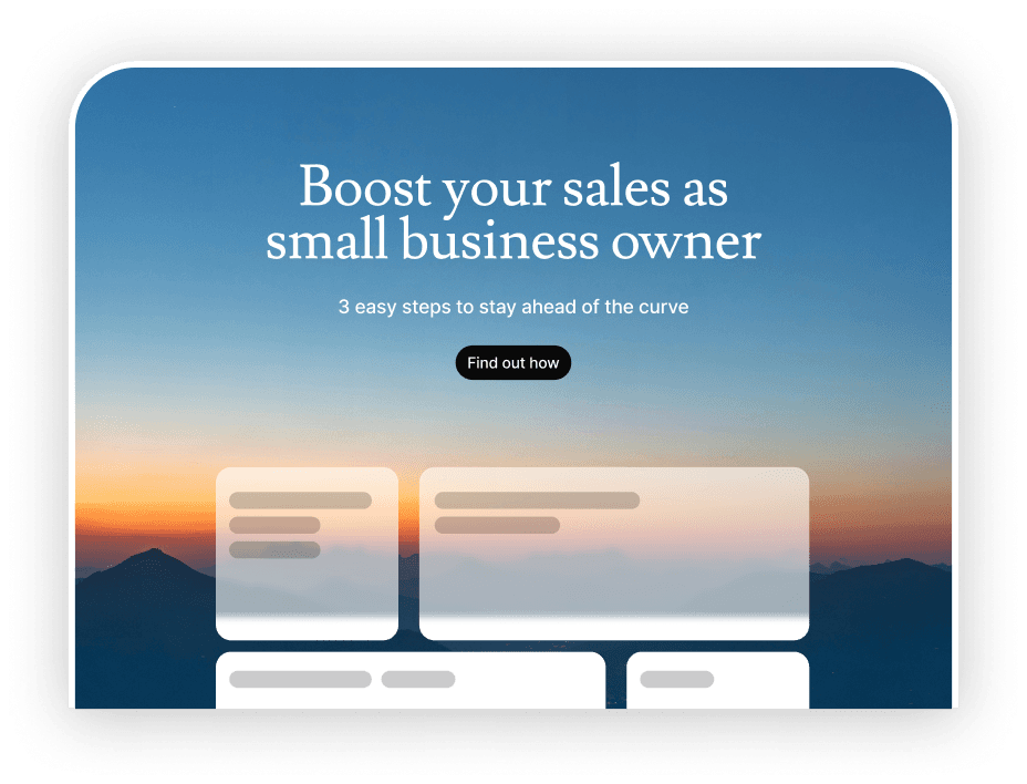 Landing page preview